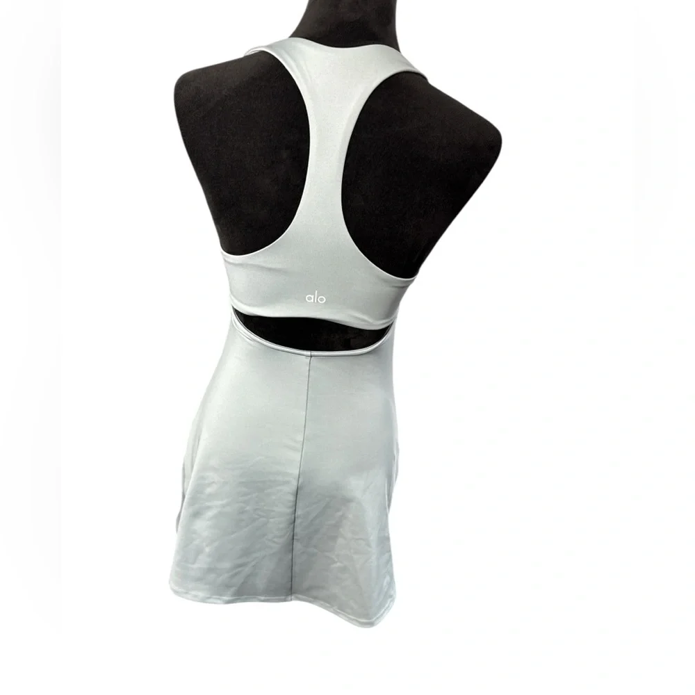 ALO Yoga Mint Green Racerback Mini Dress - Picture 3 of 6